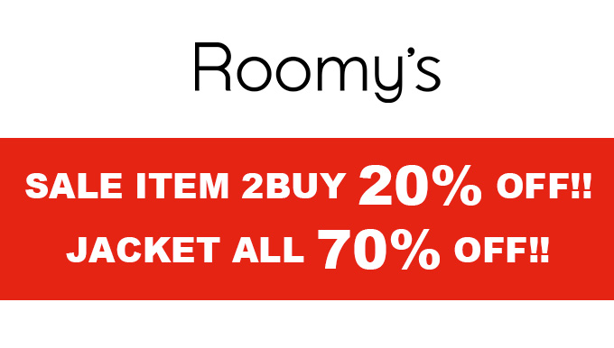 Roomy's 2Buy 20% OFF!! Jacket ALL 70% OFF!!